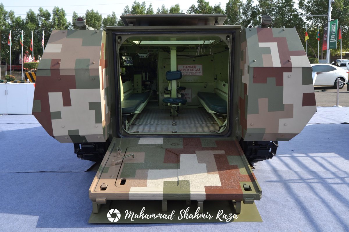 mshahmirraza's tweet image. The M113 Armored Personnel Carrier (APC) with additional armour on display at #IDEAS2022. Assembled locally at APC Factory of Heavy Industries Taxila (HIT), the APC was up-armoured to meet the requirements of the Pakistan Army.