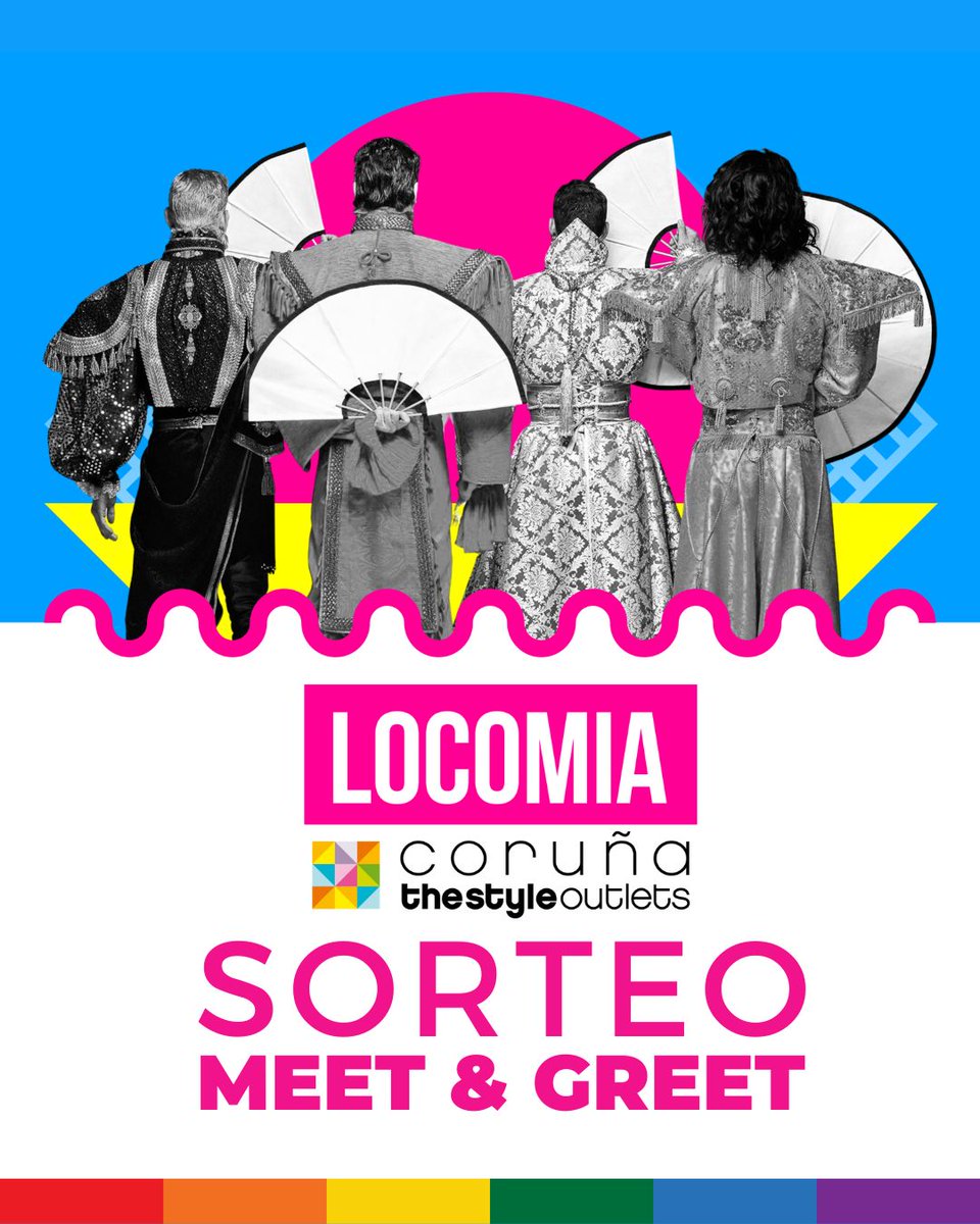 Coruna_Style's tweet image. ¡Te invitamos a un planazo! 

Corre a nuestra cuenta de Instagram, estamos sorteando un pase para ti y dos amigos al meet&amp;amp;greet de Locomía en el @atlantic_pride 🌈

¡Entra y participa! 👉 ow.ly/t4zP50P1mzx 

#ElOutletdeGalicia