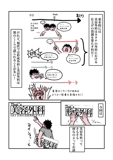マイナー外科である形成外科を紹介しようシリーズ第14弾!今回は美容外科についてです。

形成外科と美容外科って一緒なの?全然別物なの?…コレは歴史から語らねばならんのです。過去から現在に至り、現在の「美容外科」の問題まで!自費診療オンリーの特殊な科、そんなザッツ美容外科!
(1/3) 