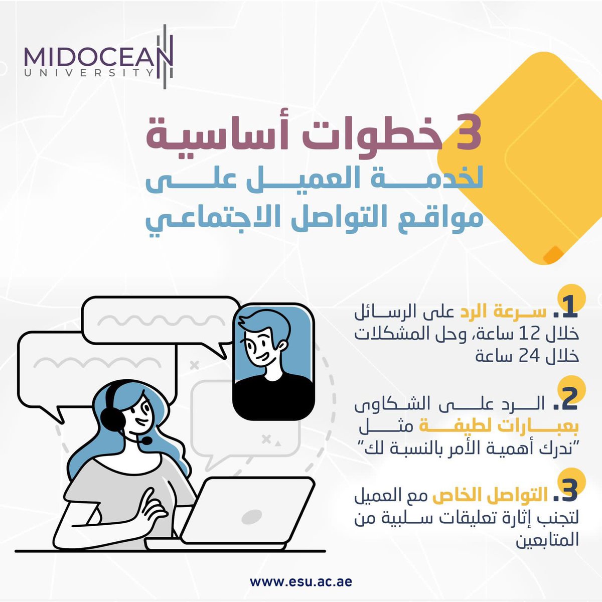azoome21's tweet photo. #جامعة_الجميع_الذكية
 اهم ثلاث خطوات لخدمة العملاء على مواقع التواصل الاجتماعي : https://t.co/UQNY11KQfk