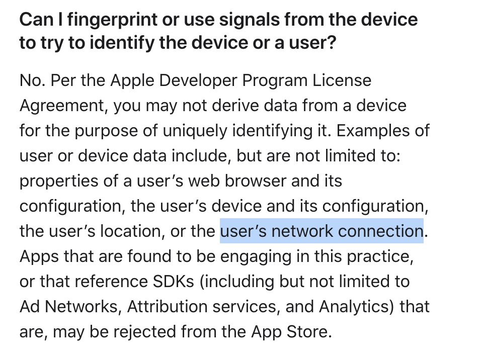 patjack's tweet photo. Apple explicitly forbids apps from collecting network information like Temu was collecting https://t.co/13RACHSzbg https://t.co/4slcHqpci5