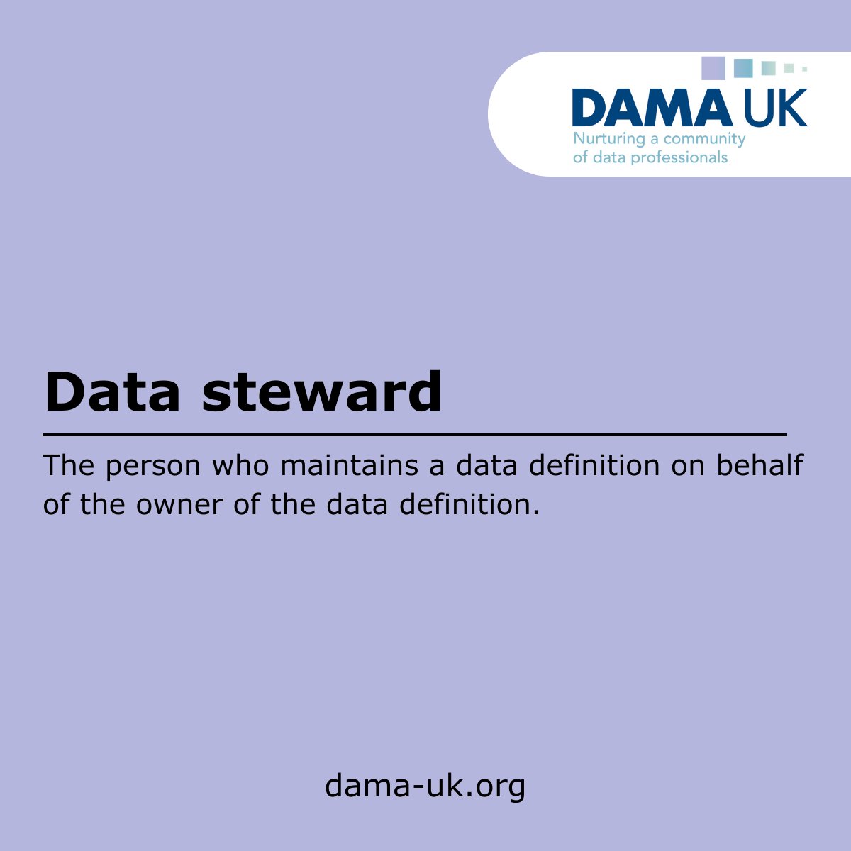 Today’s DAMA UK data definition is… #DataSteward!🧑‍💻

A Data Steward is a vital role responsible for managing and safeguarding an organisation’s data assets. They ensure data quality, privacy compliance, and implement governance policies. 📊

#data #dataassets #dataquality