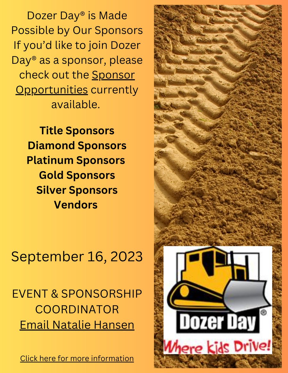 TUCAMidTn's tweet photo. Inspire the next generation of construction pros by sponsoring Dozer Day® Middle Tennessee. Connect with future operators and their parents while supporting the industry. Become a sponsor today: https://t.co/DqnZRMKGUz #DozerDay #WeDigTennessee #nucamidtn #volunteer #WeDigAmerica https://t.co/GxYMFlrRUC