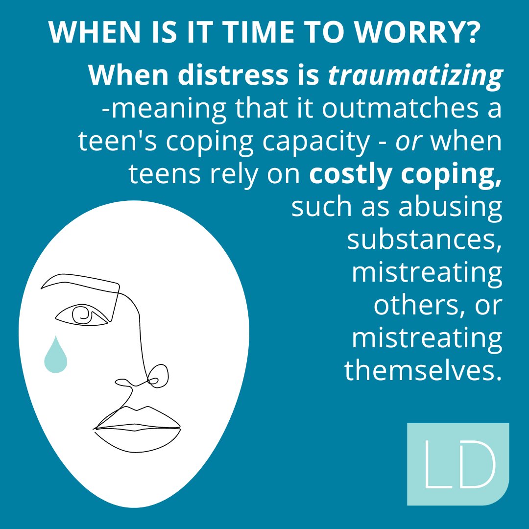 LDamour's tweet photo. We hate to see our teens in pain. But that shouldn't cause us to lose sight of the fact that emotional distress is often a valuable, if uncomfortable, part of adolescence. https://t.co/o3o1dkFrli