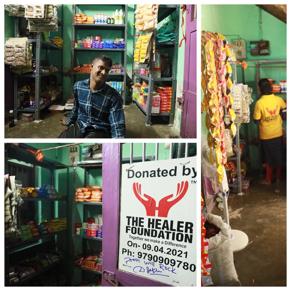 TheHealerFound1's tweet photo. Meet Pandi, who is 90℅ physically challenged. Despite his disability he had a great desire to take care of his mother and meet her medical expenses. THF admired his enthusiasm and helped him to become an entrepreneur. 
#thehealerfoundation #Empowerment #differentlyabled https://t.co/LjF56SohVb