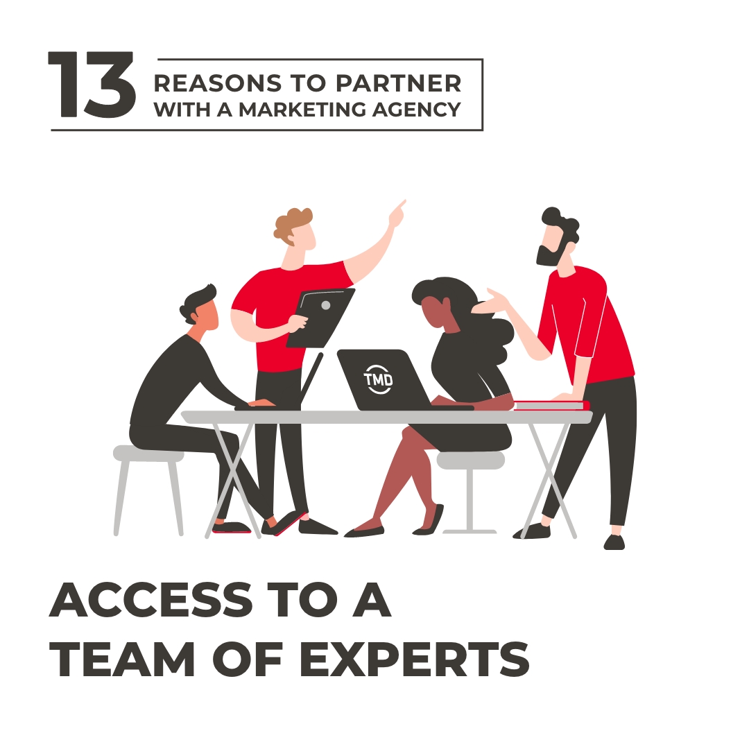 Reason #1 to partner with a  marketing agency: You can access a team of #experts where we offer comprehensive #marketing solutions to cover all your bases.  

Ready to leverage our diverse #skillsets to drive your #performance? Let's connect: ow.ly/Klv850P0O3m