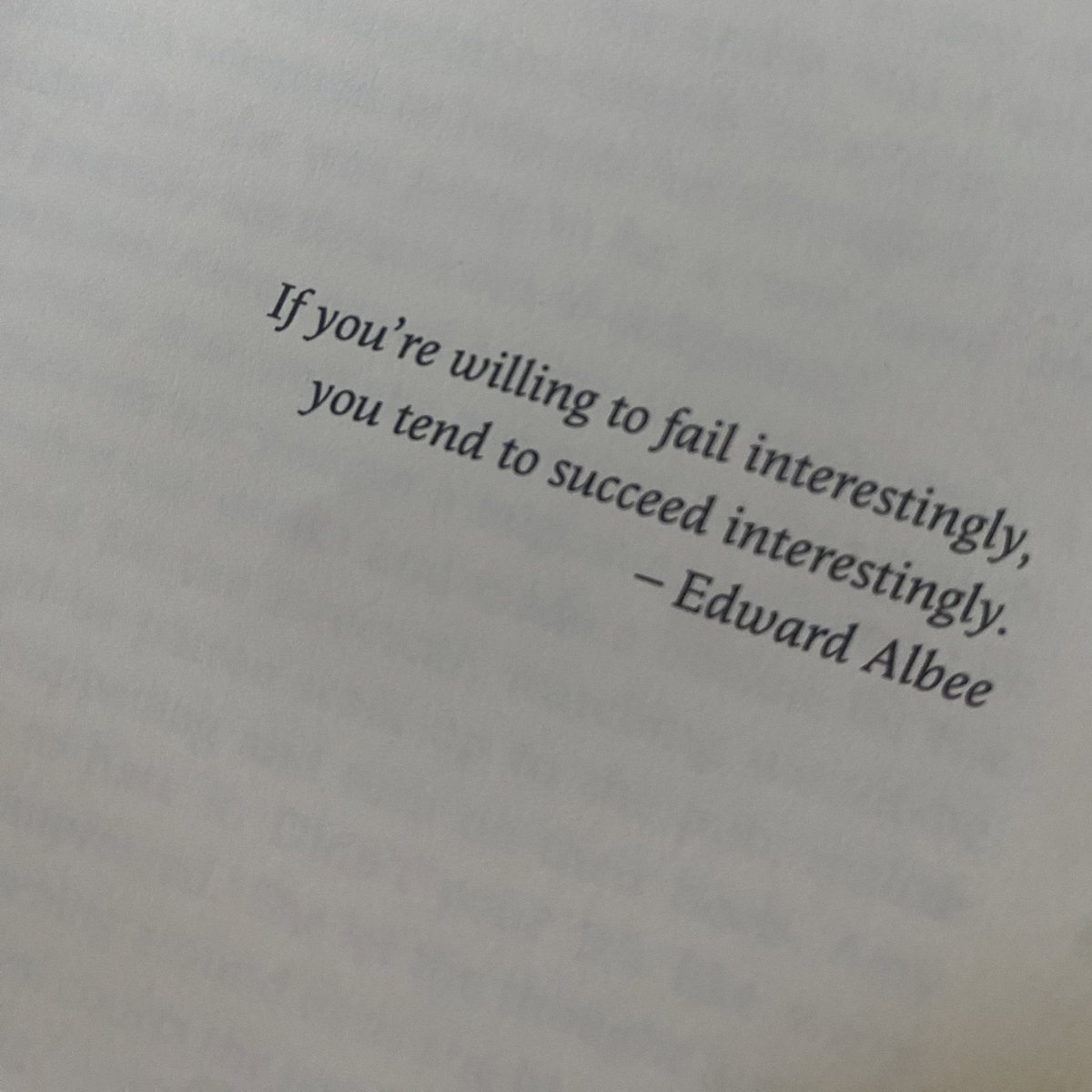sisterjohnston's tweet photo. To everyone stressed out about their Edinburgh Fringe show: the wise words of Edward Albee… (see pic)

Traveling across an ocean to a country I’ve never been to with just my sister to perform a show we created from nothing will be INTERESTING at the very least! 

#edfringe https://t.co/T7ZxknTTnd