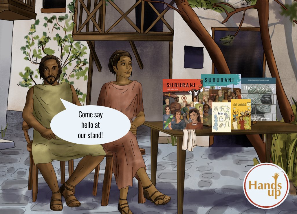 Having a great time at the <a href="/ACLClassics/">ACL Classics</a> institute! Come say hi at our stand - we've got just a few City of Rome posters remaining, so be quick if you want one!
And do join us tomorrow at 11am for our session on transitioning to original Latin texts &amp; Suburani Book 3.