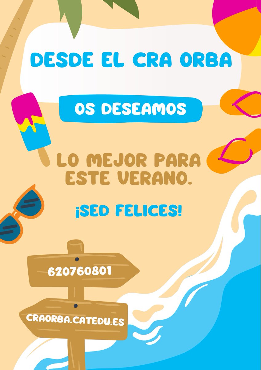 El tiempo sigue su camino y un nuevo curso escolar está dentro de nuestra mochila. Os deseamos lo mejor para estas merecidas vacaciones de verano.  ¡Nos vemos prontito, con energías renovadas y con la ilusión necesaria para seguir creciendo!😉
