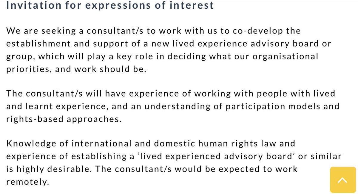 Friends @JustFairUK are looking for help setting up a lived experience advisory board. Please share with people who might have the right skill set and motivation to develop & embed this important work within a leading UK social and economic rights NGO. justfair.org.uk/about-us/vacan…