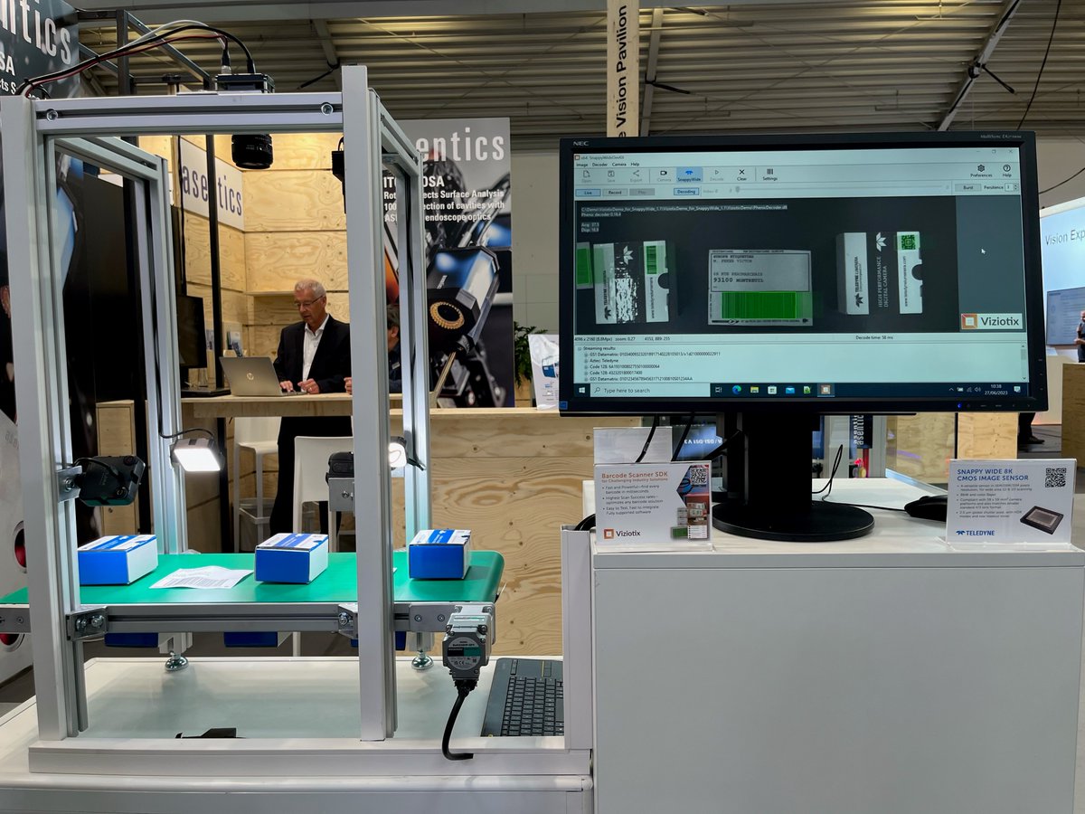 TeledyneDALSA's tweet image. Thank you to everyone who came by the Machine Vision Pavilion at #Automatica2023 to visit Teledyne. You can still contact us and learn more about our integrated vision solutions if you missed out. teledynedalsa.com/en/products/im…

#machinevision #computervision #manufacturing #inspection