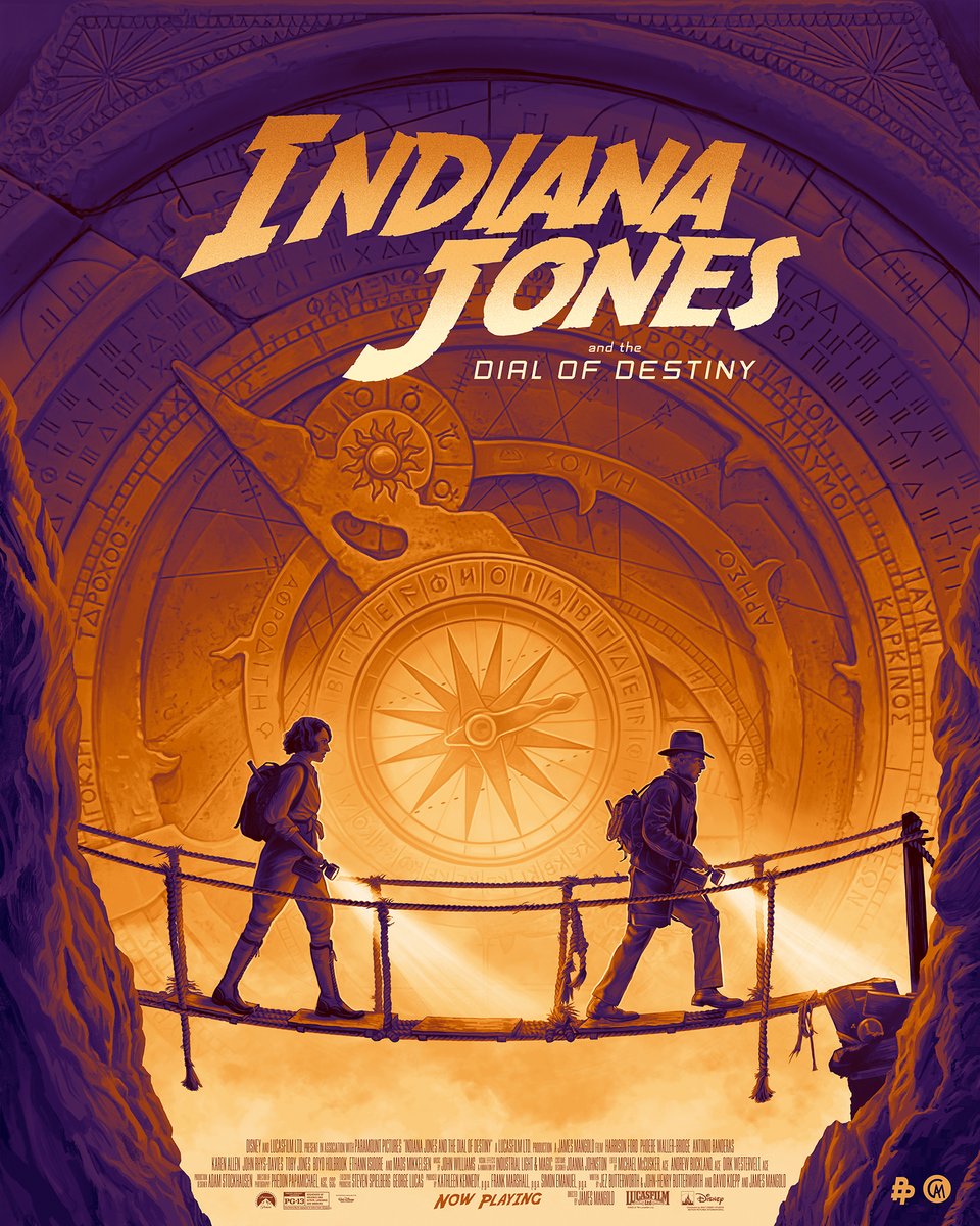Check out this brand-new art from @camartinart inspired by #IndianaJones and the Dial of Destiny. Experience it now only in theaters. Get tickets: fandango.com/IndianaJones
