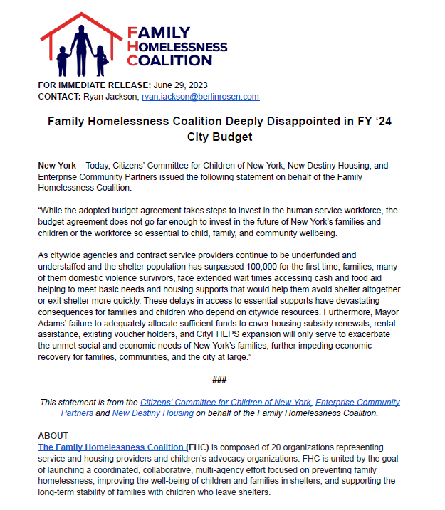Family Homelessness Coalition tweet media