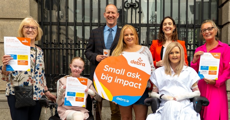 Debra - The Butterfly Skin Charity (@debraireland) on Twitter photo For less than the price of 2 coffees a day per person with EB, the Government can help 300 people in Ireland living with EB in #Budget2024.
@DonnellyStephen will you meet <a href="/debraireland/">Debra - The Butterfly Skin Charity</a>? A small act that can have a big impact on everyone with butterfly skin.
Please retweet 👇 For less than the price of 2 coffees a day per person with EB, the Government can help 300 people in Ireland living with EB in #Budget2024.
@DonnellyStephen will you meet <a href="/debraireland/">Debra - The Butterfly Skin Charity</a>? A small act that can have a big impact on everyone with butterfly skin.
Please retweet 👇