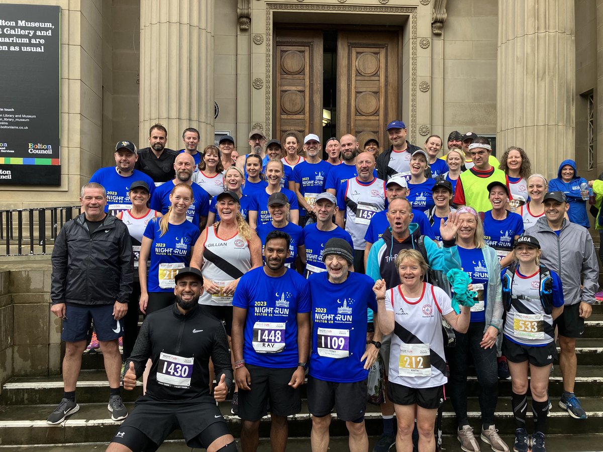 Burnden Road Runners night run ready @burndenroadrunners ⁦<a href="/ironmanuk/">Ironman UK</a>⁩ #boltonnightrun2023
