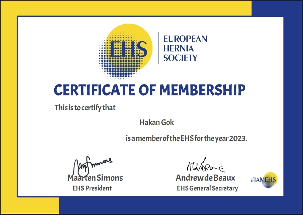 ✨#IamEHS since 2003.
Just received @eurohernias membership certificate for the year 2023. Proud of it!! 

#HerniaSurgery #AWSurgery #HerniaFriends #HerniaFamily #WeareEHS #HerniaSocietyUncovered