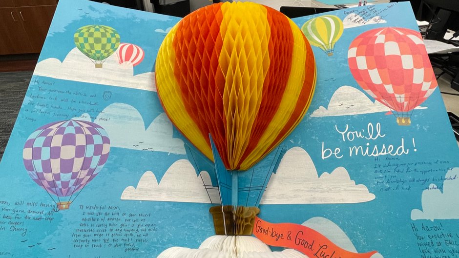 Wish you the best Aaron in your next position.