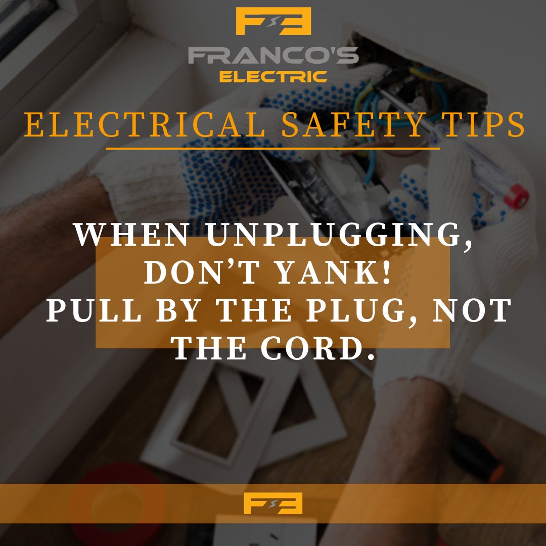 The cord can snap, or cause damage to the plug which could eventually start a fire.