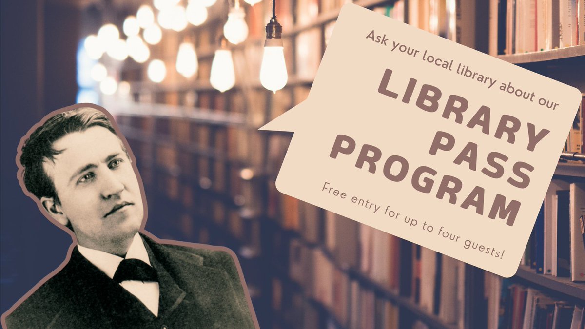 Did you know that many libraries have museum passes that can be rented out? Ask your local library if they have the pass for the Thomas Edison Center at Menlo Park! Each pass covers admission for up to 4 guests!#library #history #edison #newjersey #middlesexcounty #museum #tecmp