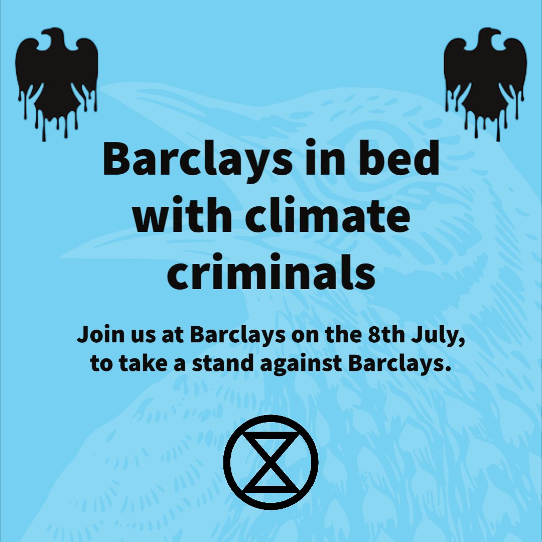Join us on the 8th July for a family friendly protest outside Barclays in Colchester. 

Why ? Barclays is the biggest fossil fuel investor in Europe.

Meet us at 10:30 am at LEAF community centre, on Priory walk. For a 11am start.