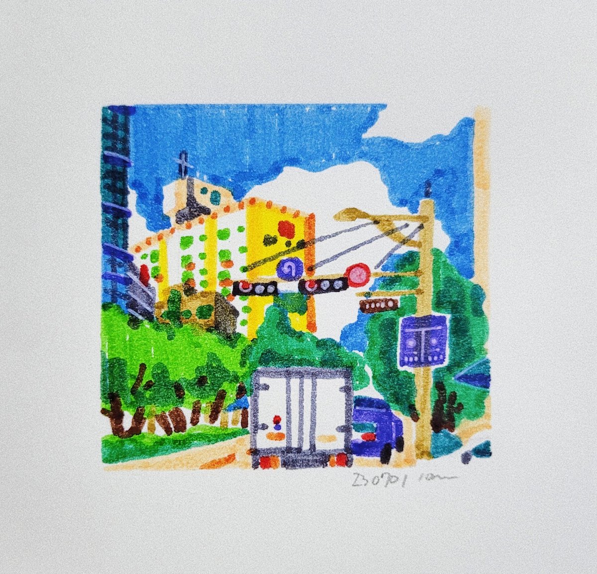 많이들 좋아해주셔서
휴대폰에 찍혀있던 사진 하나를 그려보았습니다
😊