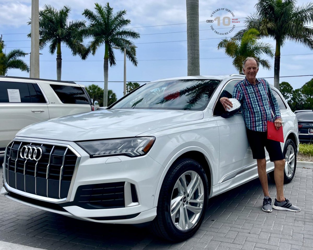 AudiStuart's tweet photo. Our Audi Brand Specialist, Brian, was able to help make Paul's Day! Big congrats to Paul on his new #Audi #Q7! Enjoy all the miles and milestones in your new Audi!!
https://t.co/VD6owGDU70
#AudiStuart #HappyCustomer #AudiStuartFamily #StuartFl #AudiQ7 #Congratulations #NewAudi https://t.co/c3RTIX6i3k