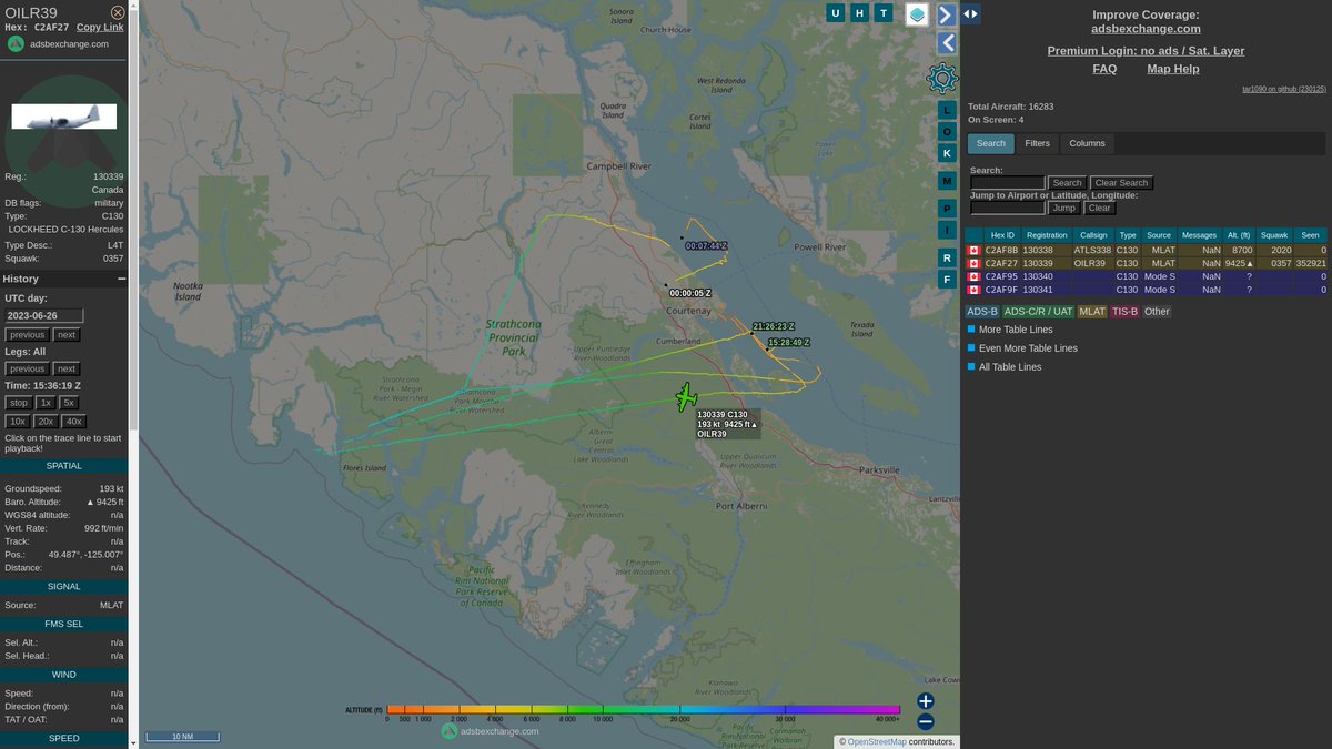 steffanwatkins's tweet photo. I believe that aircraft was #RCAF CC-130H Hercules 130339 #C2AF27 since they arrived June 19 as #OILR39 to #CFBComox, and returned to #CFBWinnipeg, where they're usually based, on June 27.

https://t.co/1DJlU8jM0c https://t.co/mIK93Nw102
