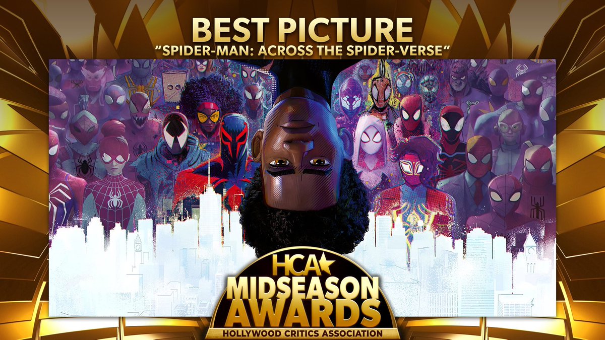 The winner of the 2023 HCA Midseason Award for Best Picture is…

Spider-Man: Across the Spider-Verse

Runner-Up: Past Lives 

#HCAMidseasonAwards #SpidermanAcrossTheSpiderVerse #AcrossTheSpiderverse #BestPicture
