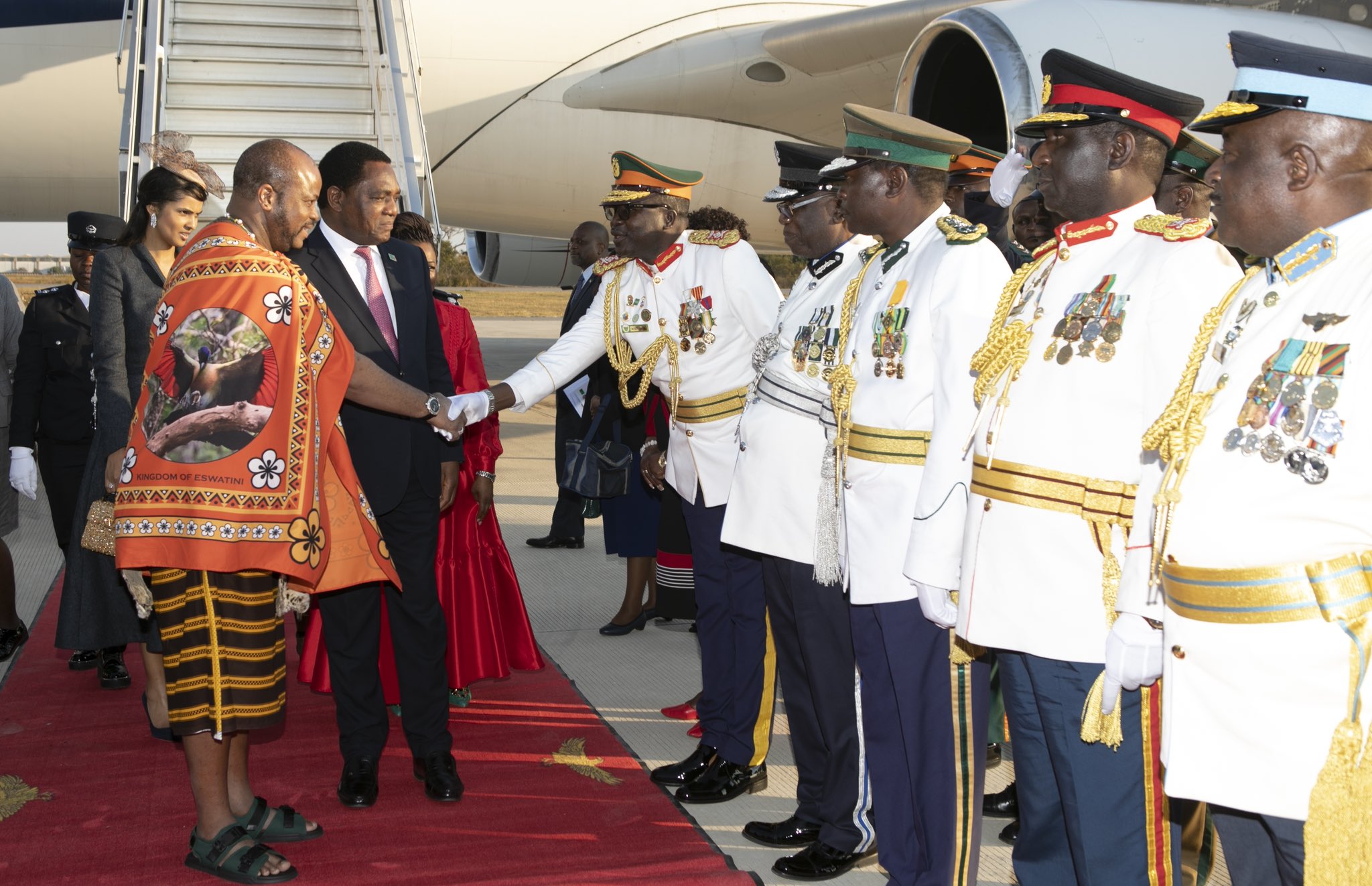 Hakainde Hichilema on X: "Honoured to welcome His Majesty King Mswati III  of the Kingdom of #Eswatini, for a 2-day State Visit to 🇿🇲. Looking  forward to fostering collaboration & addressing our