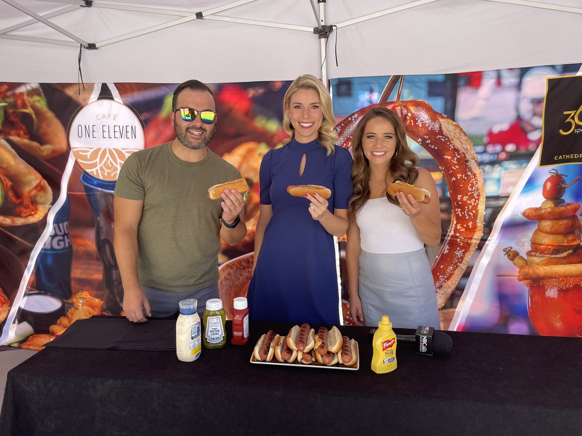 Thank you @aguacalientecasinos (Cat City) for having us! We had to taste test the hot dogs before the big competition on Sunday! Check out the latest segment on Palm Springs Unwrapped on <a href="/NBCPalmSprings/">NBC Palm Springs</a>  this Sunday at 6:30p! #diamonddog #localnews #fourthofjulyweekend🇺🇸