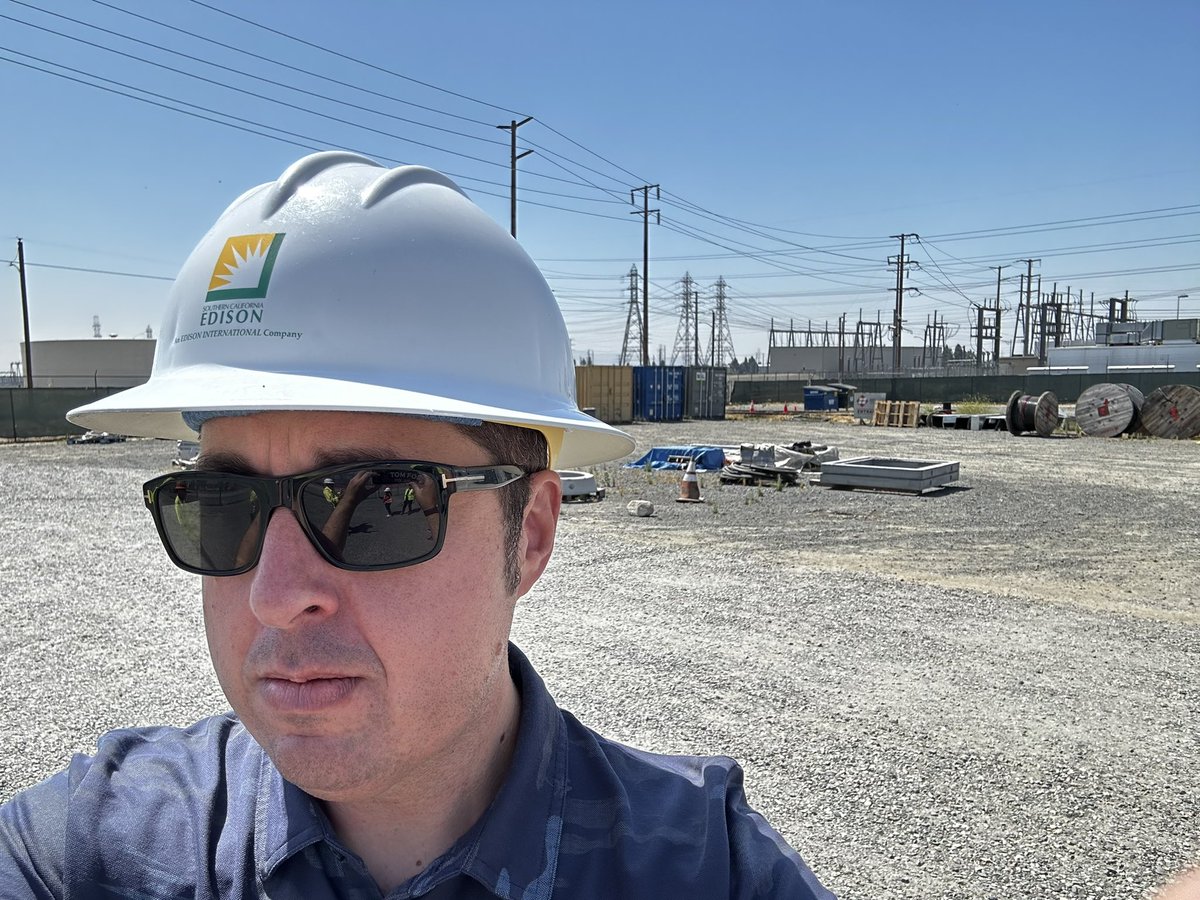 Touring a new #batterystorage project in #ranchocucamonga, ensuring reliable service to our customers….#cleanenergy