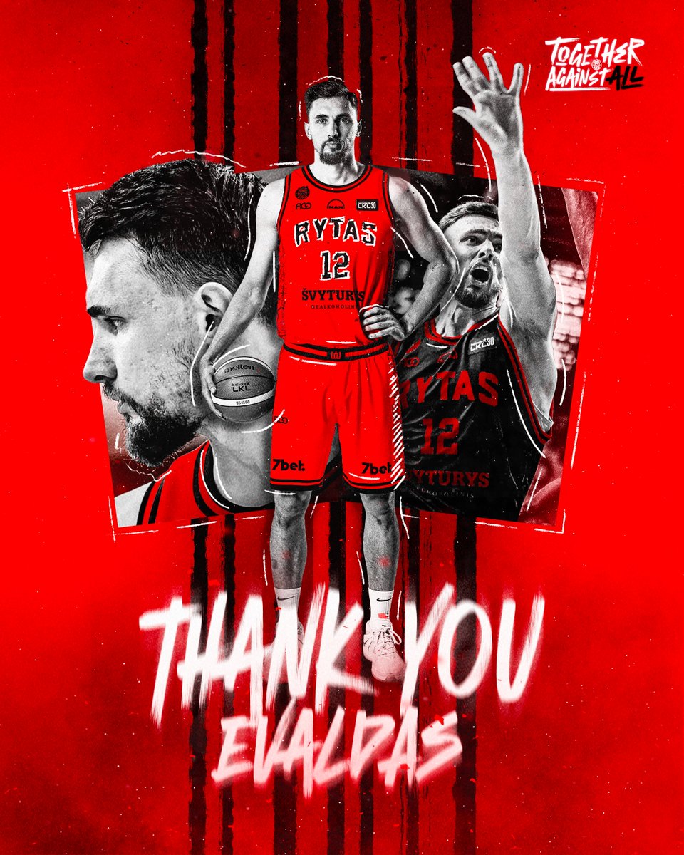 Evaldas, THANK YOU for another unforgettable year in Rytas! ⚫️⚪️🔴