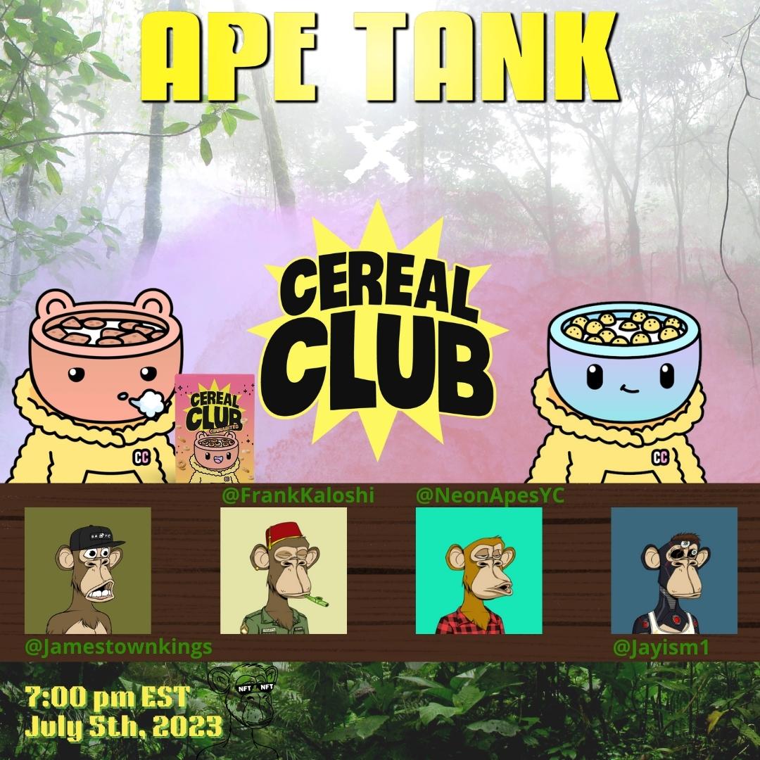 APE TANK (@ape_tank) on Twitter photo ๐ปTune in to episode #62 of APE TANK on Wednesday, July 5th @ 7pm EST!
Listen up as APE TANK features <a href="/cerealclubnft/">Cereal Club</a> by <a href="/OmerEats/">Omer Eats ๐ฎ๐ฑ๐บ๐ธ</a> and <a href="/SakoWaves/">Sako</a> to discuss what they're doing to bring value to the NFT space!
x.com/i/spaces/1YpKkโฆ
#BOWLISH #APETANK ๐ปTune in to episode #62 of APE TANK on Wednesday, July 5th @ 7pm EST!
Listen up as APE TANK features <a href="/cerealclubnft/">Cereal Club</a> by <a href="/OmerEats/">Omer Eats ๐ฎ๐ฑ๐บ๐ธ</a> and <a href="/SakoWaves/">Sako</a> to discuss what they're doing to bring value to the NFT space!
x.com/i/spaces/1YpKkโฆ
#BOWLISH #APETANK