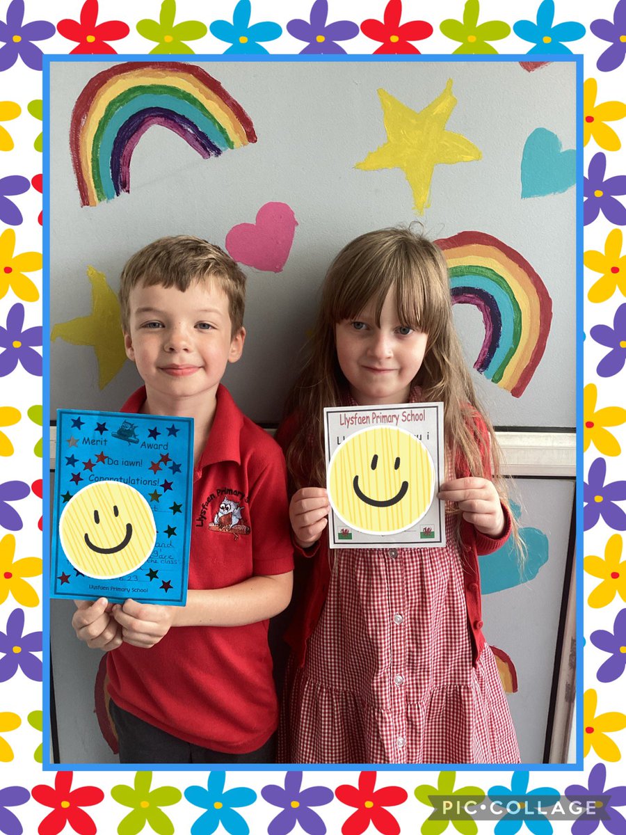 llysfaen2028's tweet photo. Congratulations to these two delightful children! Well done to #1KPs Merit Winner and Welsh Speaker of the week! https://t.co/RtzUiZxOgZ