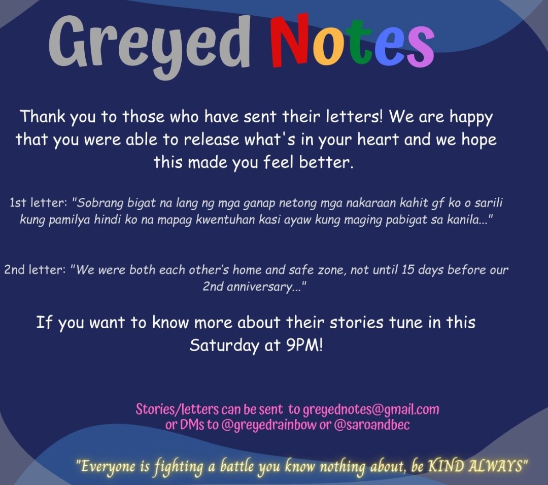 2Infinity4ever's tweet image. It&apos;s weekend &amp;amp; u know what time it is!? Yes, #greyednotes Saturday! Tune in to send love to all listeners &amp;amp; senders.💖
Big applause to @greyedrainbow, @saroandbec, @freenkybells &amp;amp; @HealedHeart10 for making this possible.
#inspiredbyFreenBecky
#freenbecky
#beckysangels
#srchafreen