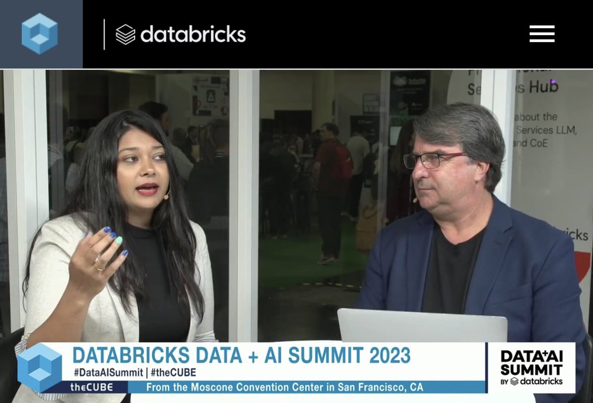 Join <a href="/theCUBE/">theCUBE</a> live from the #DataAISummit… 
Thank you <a href="/SiliconANGLE/">SiliconANGLE</a> for the opportunity to share my #AI &amp; #OpenSource insights!