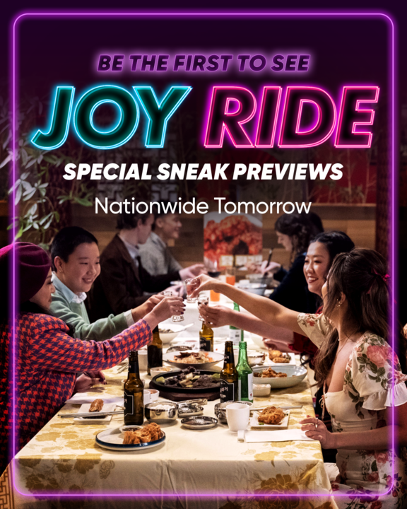 oh, it’s ON. The Special Sneak Previews for #JoyRideMovie hit theaters TOMORROW nationwide. Get your tickets now at joyride.movie/tickets