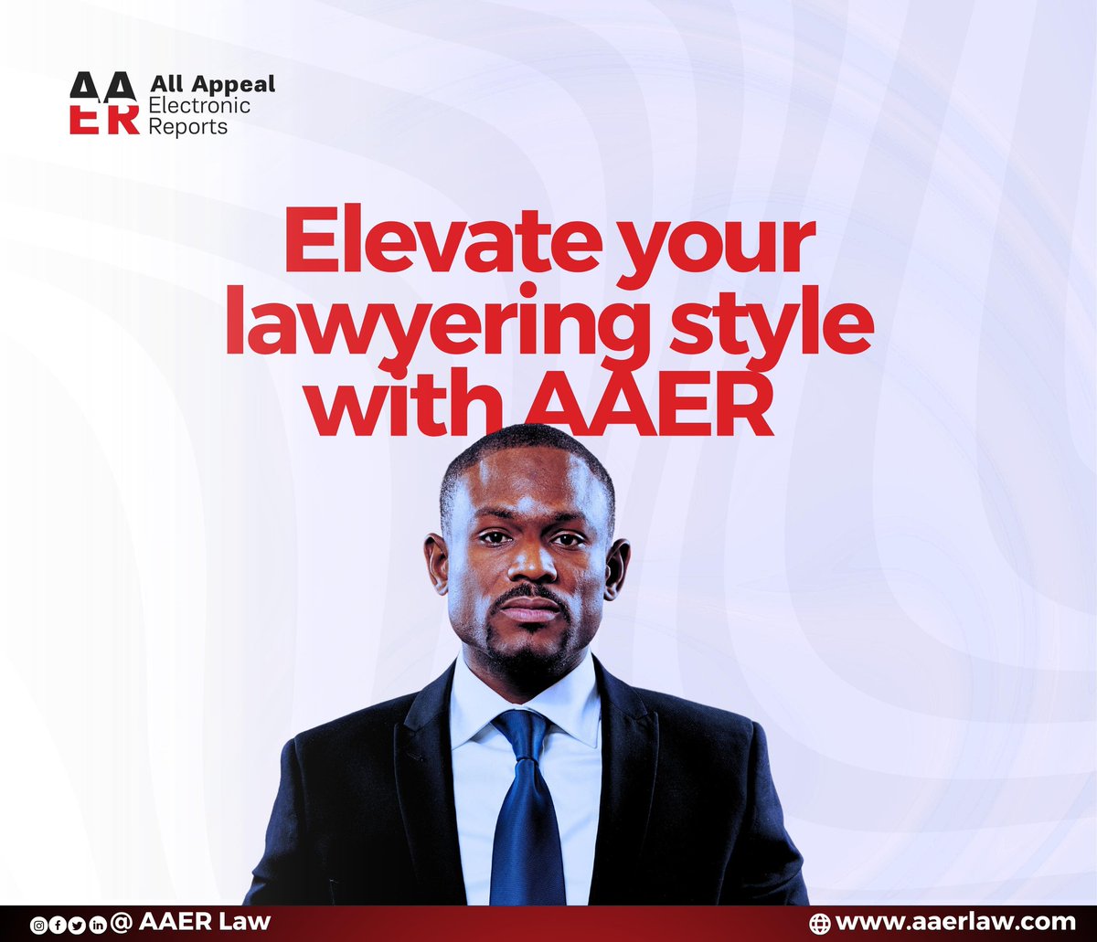 Thinking about taking your law practice to the next level?

Elevate your lawyering style with AAER legal research tool.

#AAERLAW 
#Legaltech