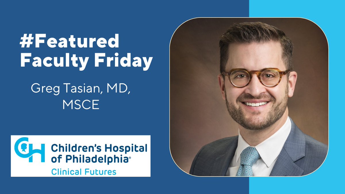ClinFuturesCHOP's tweet photo. #FeaturedFacultyFriday Dr. Greg Tasian is the Co-Associate Director of Clinical Trials at Clinical Futures and Director of the Center for Outcomes REsearch in Surgery (CORES). His research has led to crucial findings related to urology. Read more here https://t.co/IjVt1km4iP https://t.co/cNL5WGMX8G