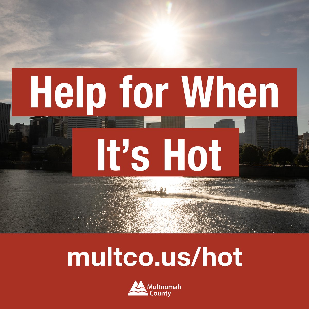 multco's tweet photo. Be sure to keep an eye on the forecast and regularly check https://t.co/p0spiTpkJe for up-to-date info on whether cooling spaces and cooling shelters will open. https://t.co/mN7OM8uYMY