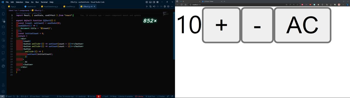 PurnaSh09946724's tweet photo. On my 30th day of  #60DaysOfLearning2023, I dived into the realm of React and built a simple calculator with the power of useState and useEffect hooks. In addition to subtraction, my calculator can crunch numbers like a pro! 
#LearningWithLeapfrog 
#LSPPD30 https://t.co/csV8mcOg6M