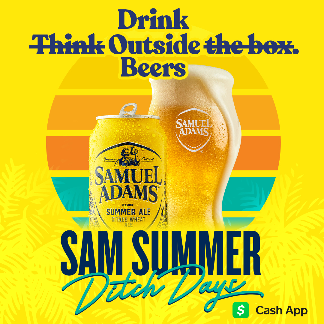 SamuelAdamsBeer's tweet image. The great outdoor beers is calling. Will you answer? Ditch the office and use #SamSummerDitchDays and @cashapp tag for beer money.