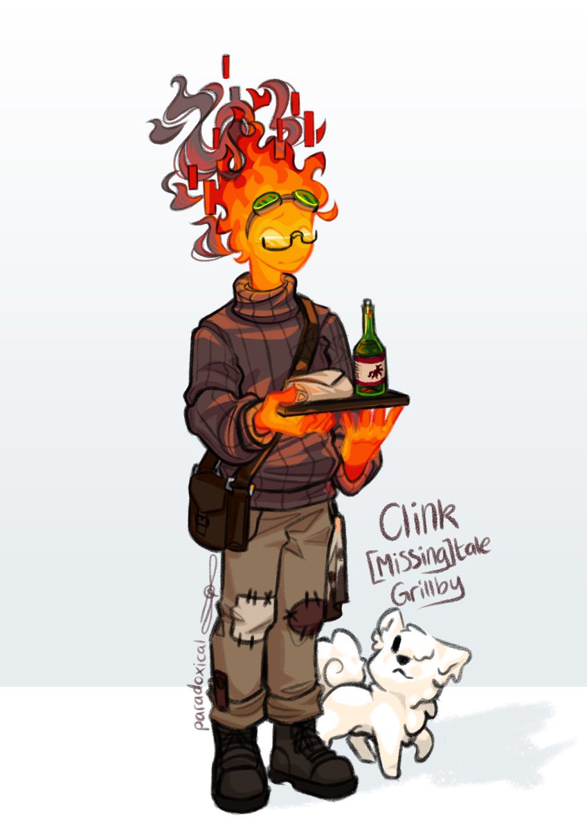 ParadoxicalSage's tweet photo. [Missing]Tales local delivery man during hard times and Mercy’s beloved! I felt like finishing a sketch of him I had
Also Marshmallow cuz doggy loves both his dads

#Undertale #UndertaleAU #Missingtale #GrillbyOC https://t.co/xAMhypl1fR