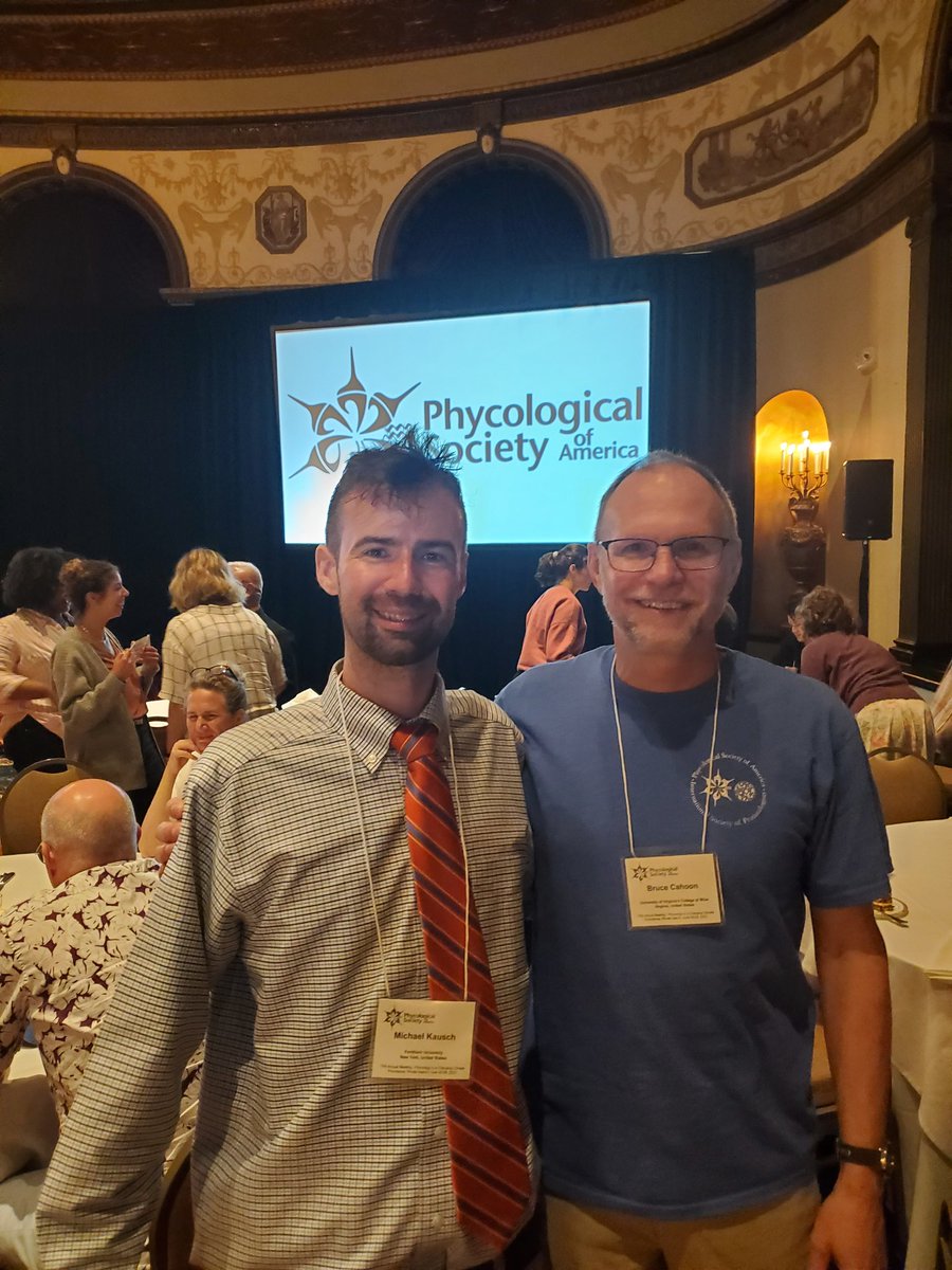 Michael Kausch (@nycmicrobes) on Twitter photo Reunion with <a href="/WiseAlgae/">Bruce Cahoon</a> at <a href="/PSAAlgae/">Phyc. Soc. America</a> #PSA2023 in Providence, RI. We exchanged ideas about using molecular approaches in ecophysiology experiments. Thank you to <a href="/algaenerd/">Schonna Manning</a> and Wade Huang for putting together such a great conference! #PhycologyFriday Reunion with <a href="/WiseAlgae/">Bruce Cahoon</a> at <a href="/PSAAlgae/">Phyc. Soc. America</a> #PSA2023 in Providence, RI. We exchanged ideas about using molecular approaches in ecophysiology experiments. Thank you to <a href="/algaenerd/">Schonna Manning</a> and Wade Huang for putting together such a great conference! #PhycologyFriday