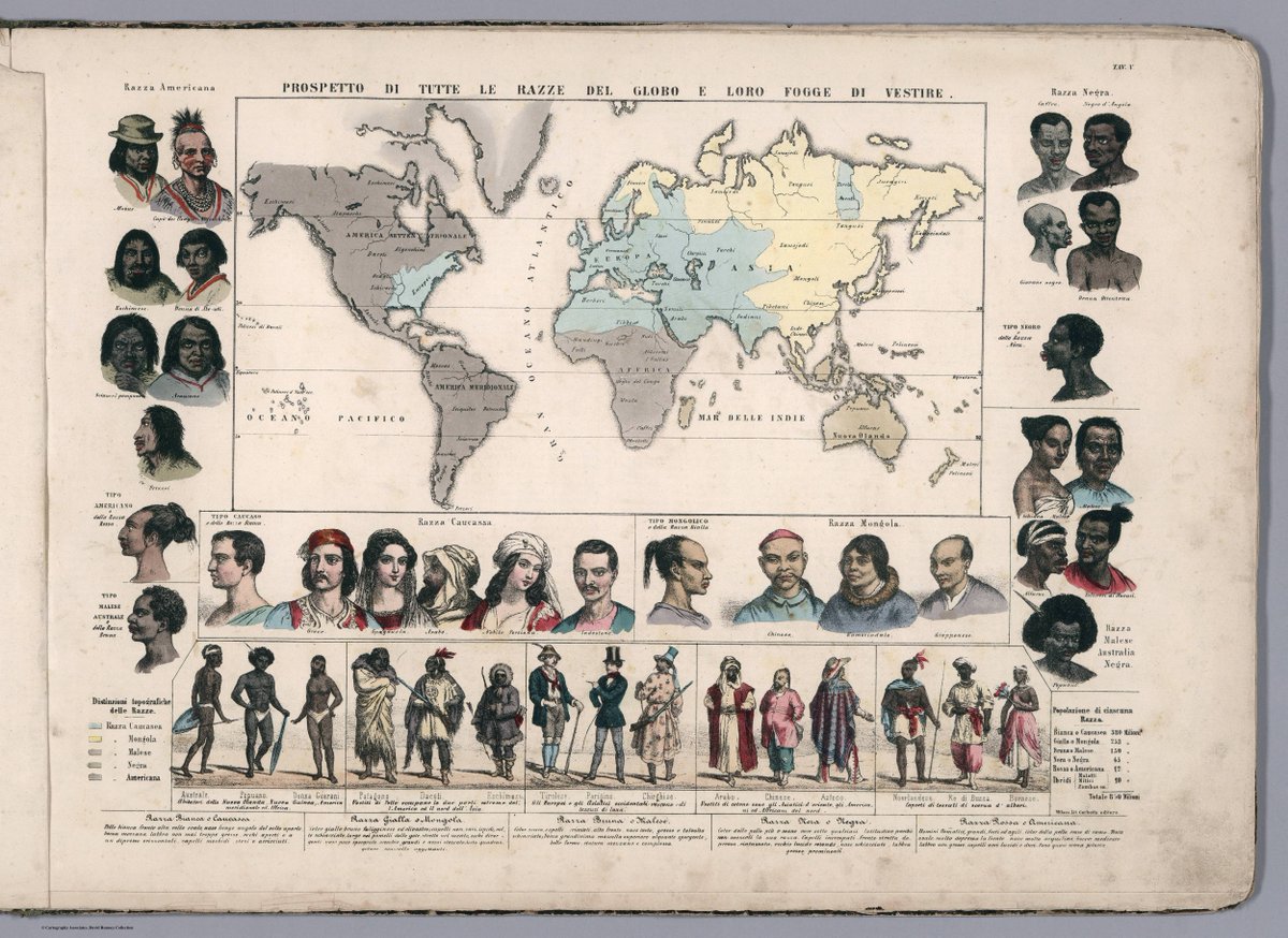 1853 Ethnographic Map of the World redd.it/abbh15 #MapPorn