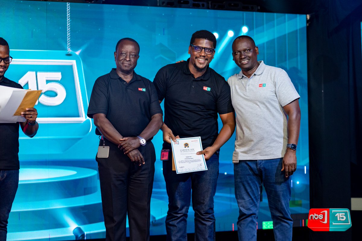 SNekambuza's tweet photo. Grateful to have an incredible team supporting me every step of the way. Couldn't have done it without all of you, @JamesSsewaya @smahadi2 @ImmamSadiq @imukasir @BritonBusingye @matsiko_nelson @MusinguziBarbra @genoeric1 @lumansijohn1 🥂

#NBSAlwaysEvolving #NBSAt15 https://t.co/YUJB5VAD4z