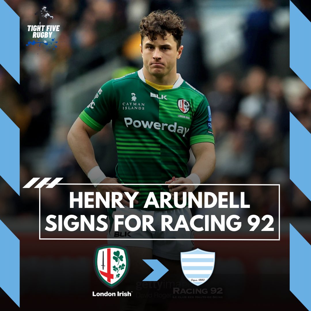☘️ It’s official, Arundell is off to France as per Racing 92’s website. 

A crying shame to see him leave the Premiership.

Don’t blame him at all, but tough to see one of the biggest breakthrough stars we’ve ever seen leave English rugby.

#GallagherPrem #TOP14