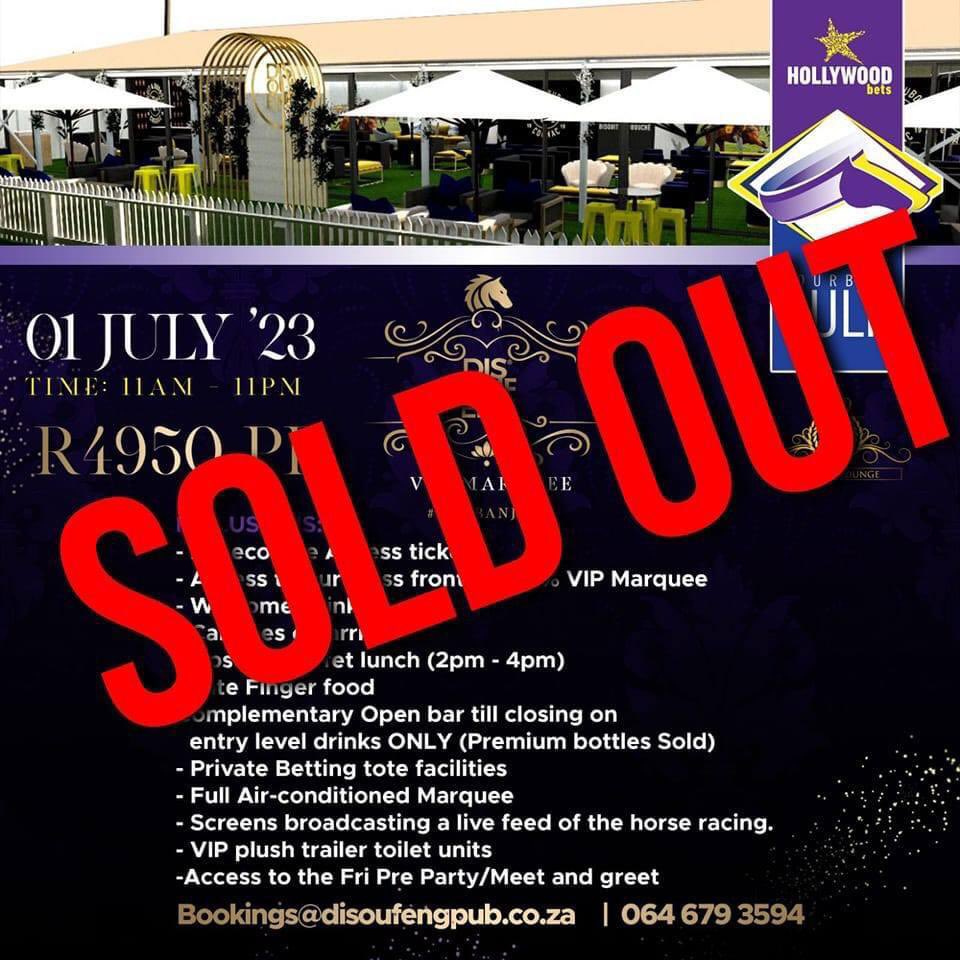 KaraboObarak's tweet photo. SOLD OUT | Sparkle Up sweeties ✨💫⭐️🌟 It’s The Durban July Weekend and who better to host you than the best in the game 🔥🔥🔥🔥@DISOUFENG_PUB #VIPMarquee . The @billionaires_za will be rocking the decks | 01 July 2023 #DurbanJuly #Greyville https://t.co/LB1zchwi9w