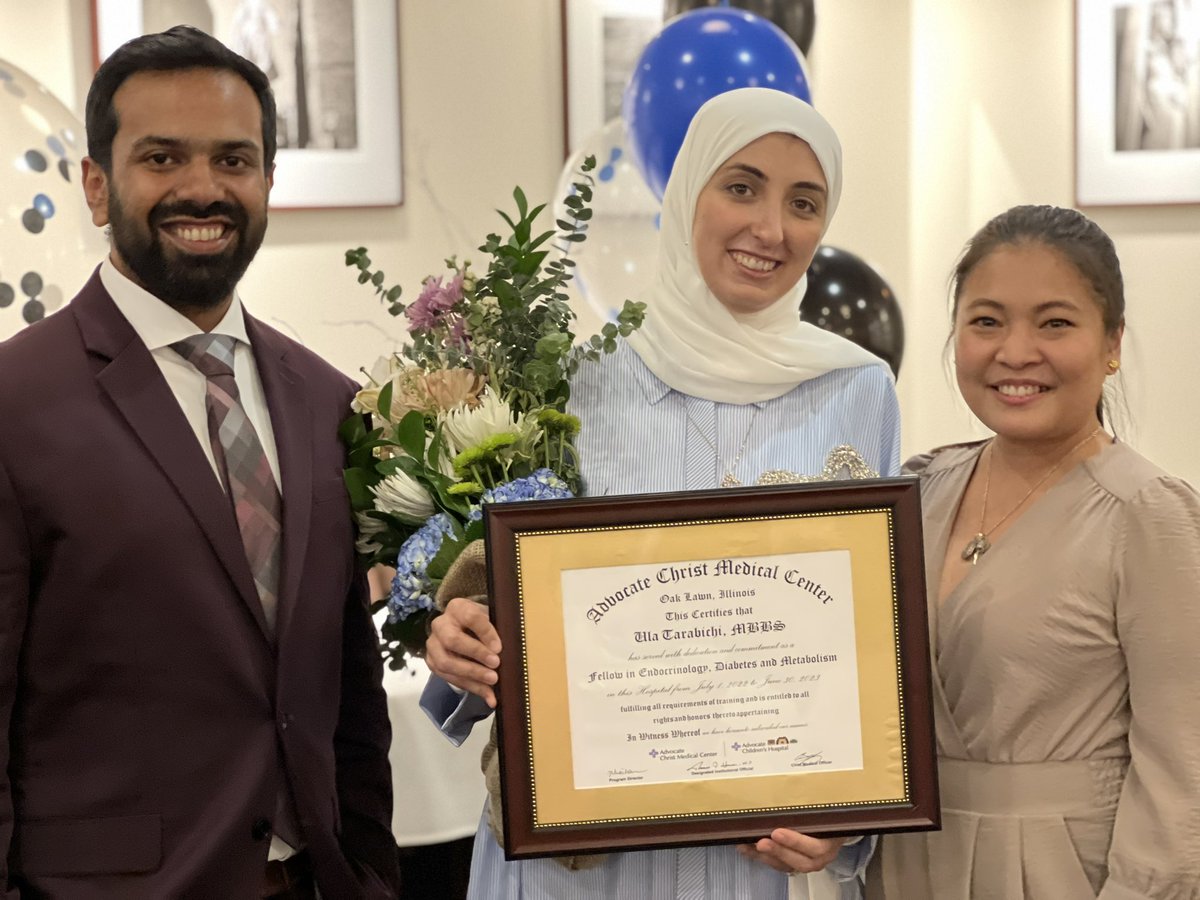 ACMCEndocrinol1's tweet photo. Congratulations Dr.@UTarabichi. Officially our first graduate of Endocrinology fellowship. We are so proud of you and honored that you’re staying with us! Enjoy your time off!!! https://t.co/cpnsOxj9YI