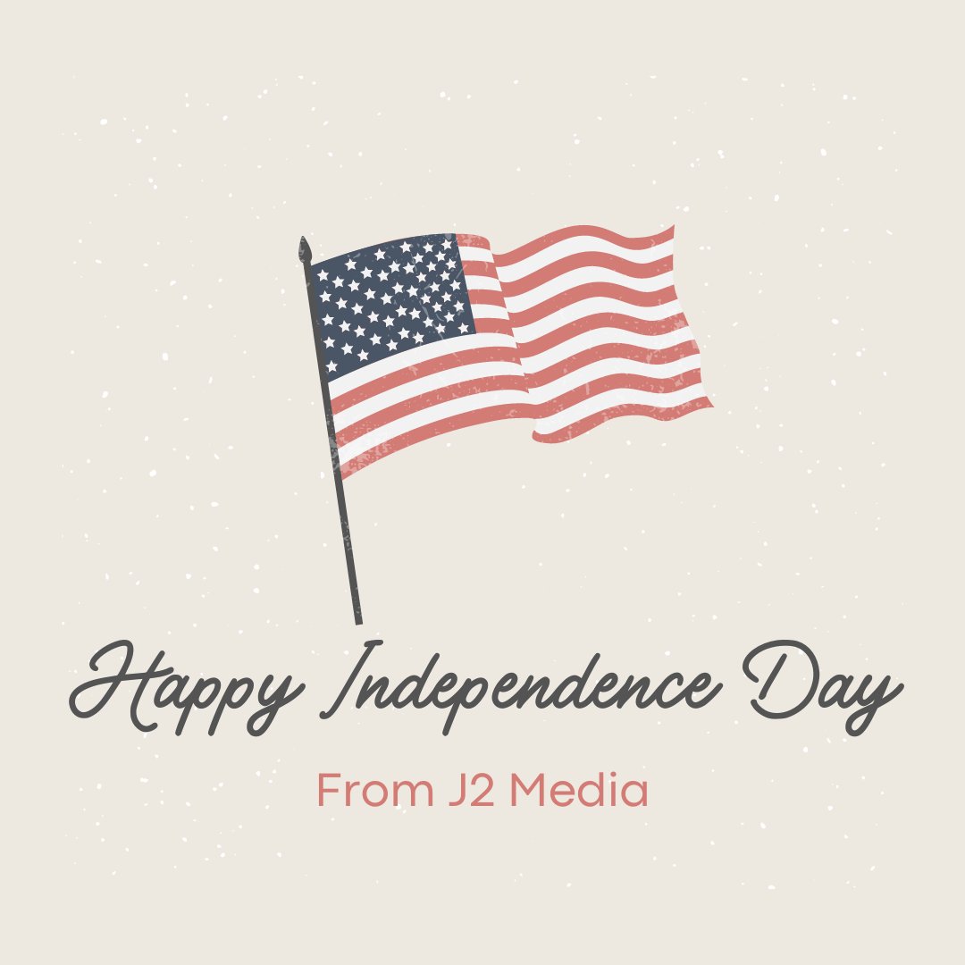 j2mediatv's tweet photo. Happy 4th of July! Reminder that our office is closed today - enjoy the holiday, and we will see you tomorrow! https://t.co/19HJOpCK75